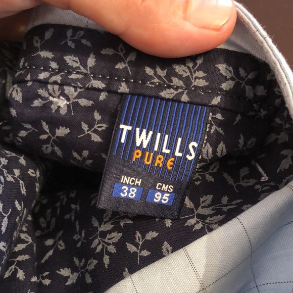 Twills Pure Campus Fit Golf Chinos in Sky Blue Plaid, size 38x32 - Picture 10 of 14